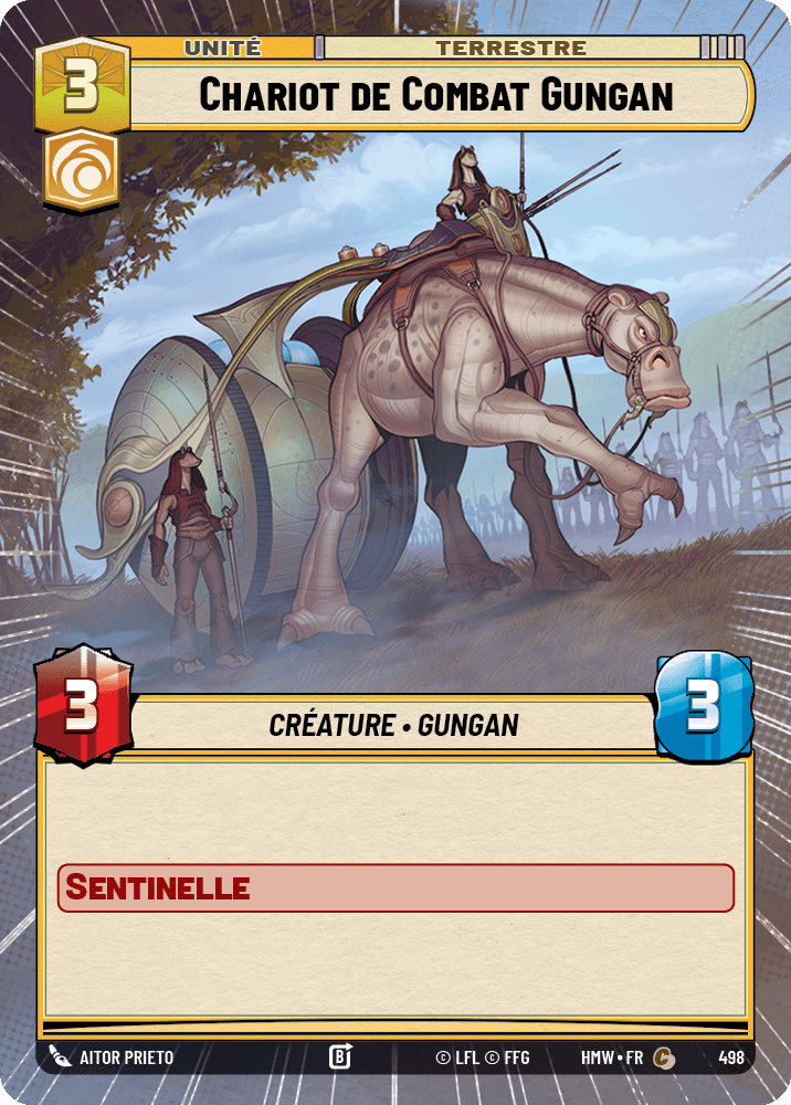 Chariot de Combat Gungan - XHMW-498 - Hyperspace - recto Français