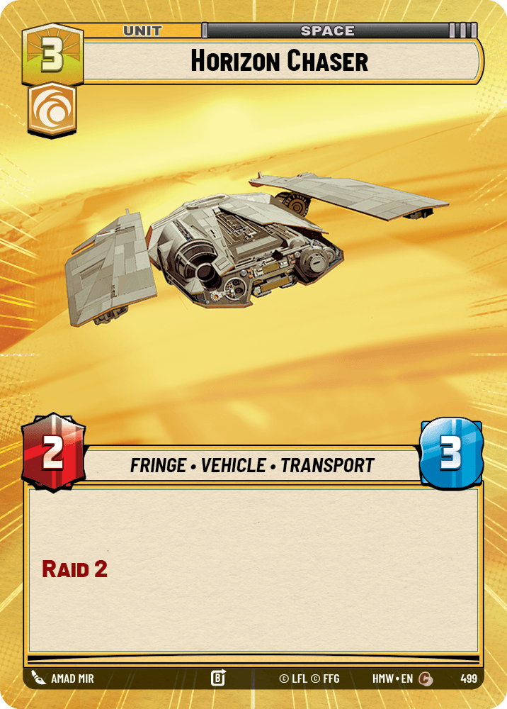 Chasseur d'Horizon - XHMW-499 - Hyperspace - recto Anglais