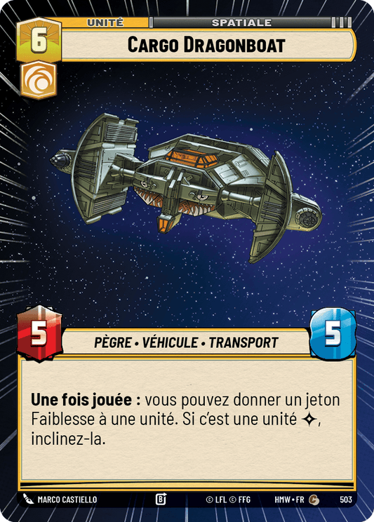 Cargo Dragonboat - XHMW-503 - Hyperspace - recto Français