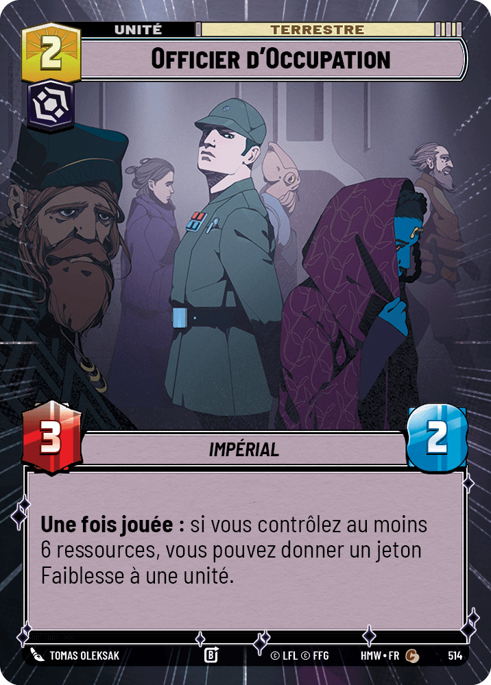 Officier d'Occupation - XHMW-514 - Hyperspace - recto Français