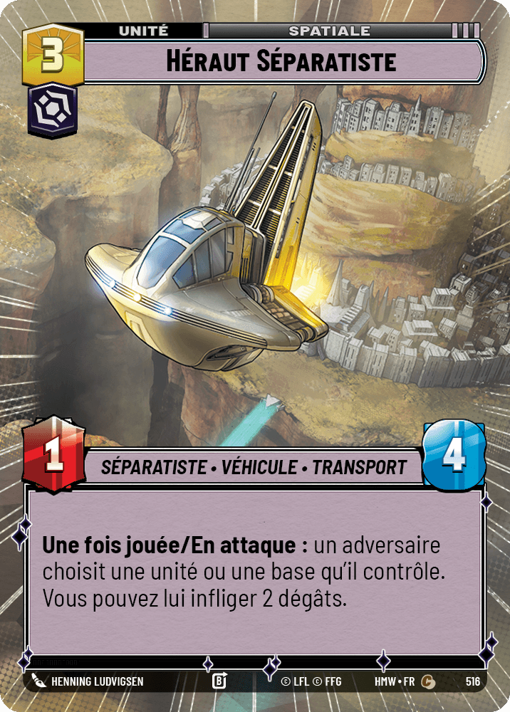 Héraut Séparatiste - XHMW-516 - Hyperspace - recto Français