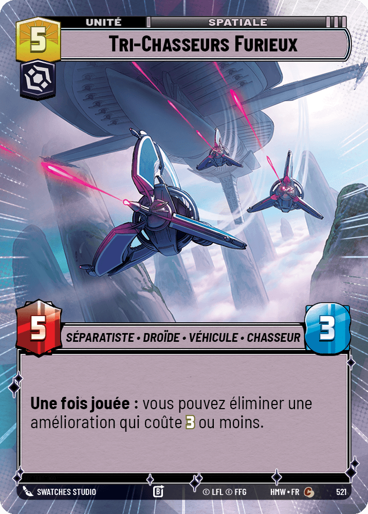 Tri-Chasseurs Furieux - XHMW-521 - Hyperspace - recto Français