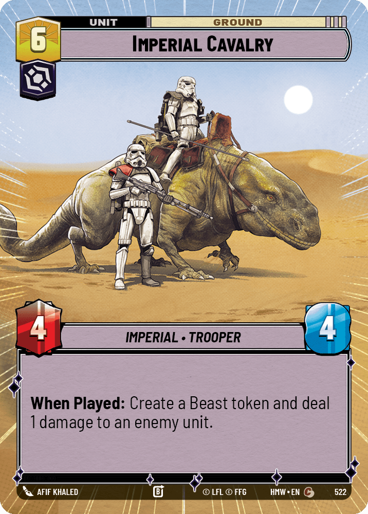 Cavalerie Impériale - XHMW-522 - Hyperspace - recto Anglais