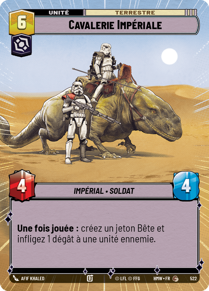 Cavalerie Impériale - XHMW-522 - Hyperspace - recto Français