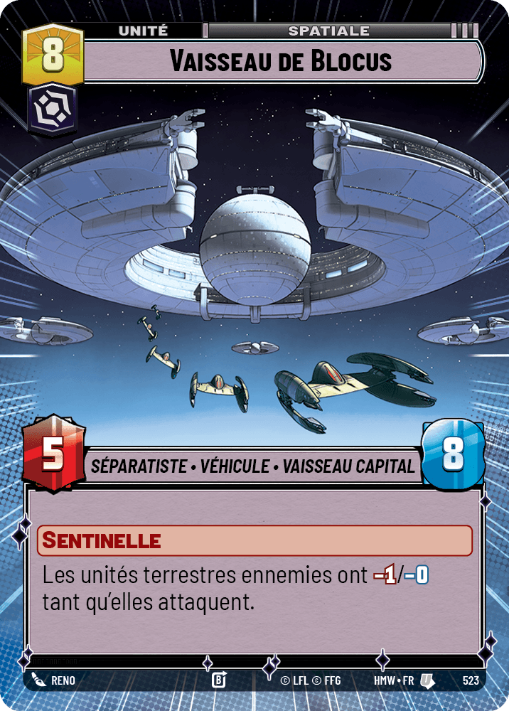 Vaisseau de Blocus - XHMW-523 - Hyperspace - recto Français