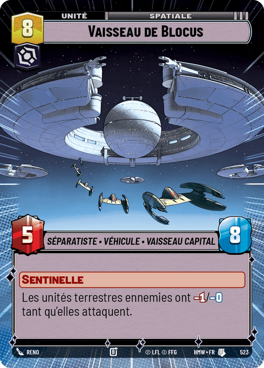 Vaisseau de Blocus - XHMW-523 - Hyperspace - recto Français