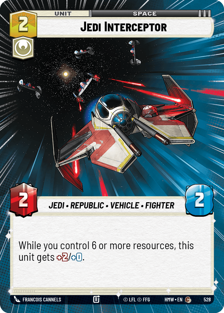 Intercepteur Jedi - XHMW-528 - Hyperspace - recto Anglais