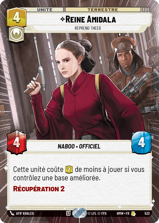 Reine Amidala, Reprend Theed - XHMW-532 - Hyperspace - recto Français
