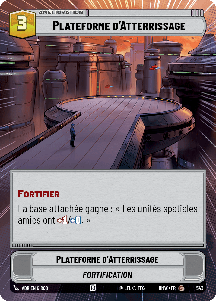 Plateforme d'Atterrissage - XHMW-543 - Hyperspace - recto Français