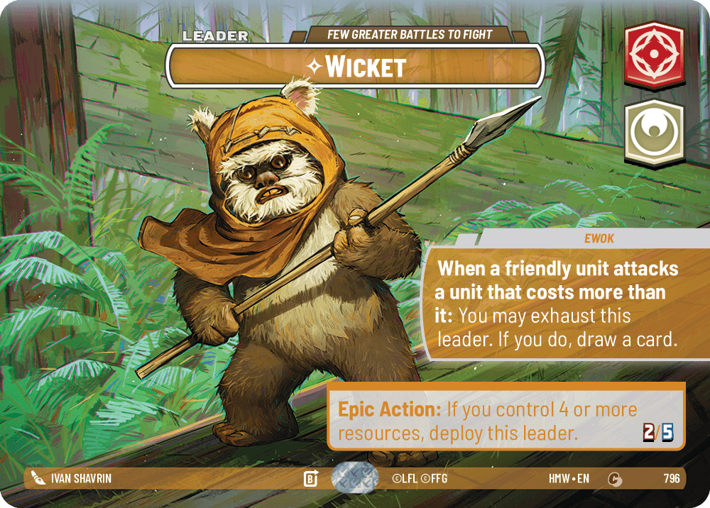 Wicket, Rares Sont Les Batailles Plus Grandes À Mener - XHMW-796 - Showcase - recto Anglais