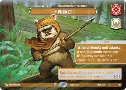 Wicket, Rares Sont Les Batailles Plus Grandes À Mener - XHMW-796 - Showcase - recto Anglais