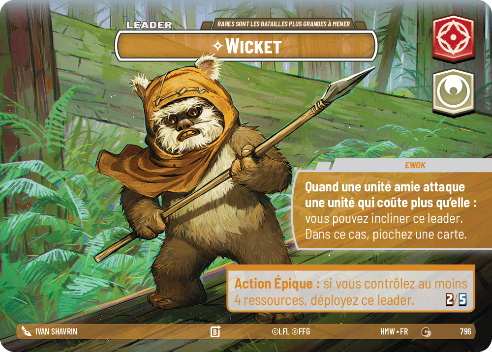 Wicket, Rares Sont Les Batailles Plus Grandes À Mener - XHMW-796 - Showcase - recto Français
