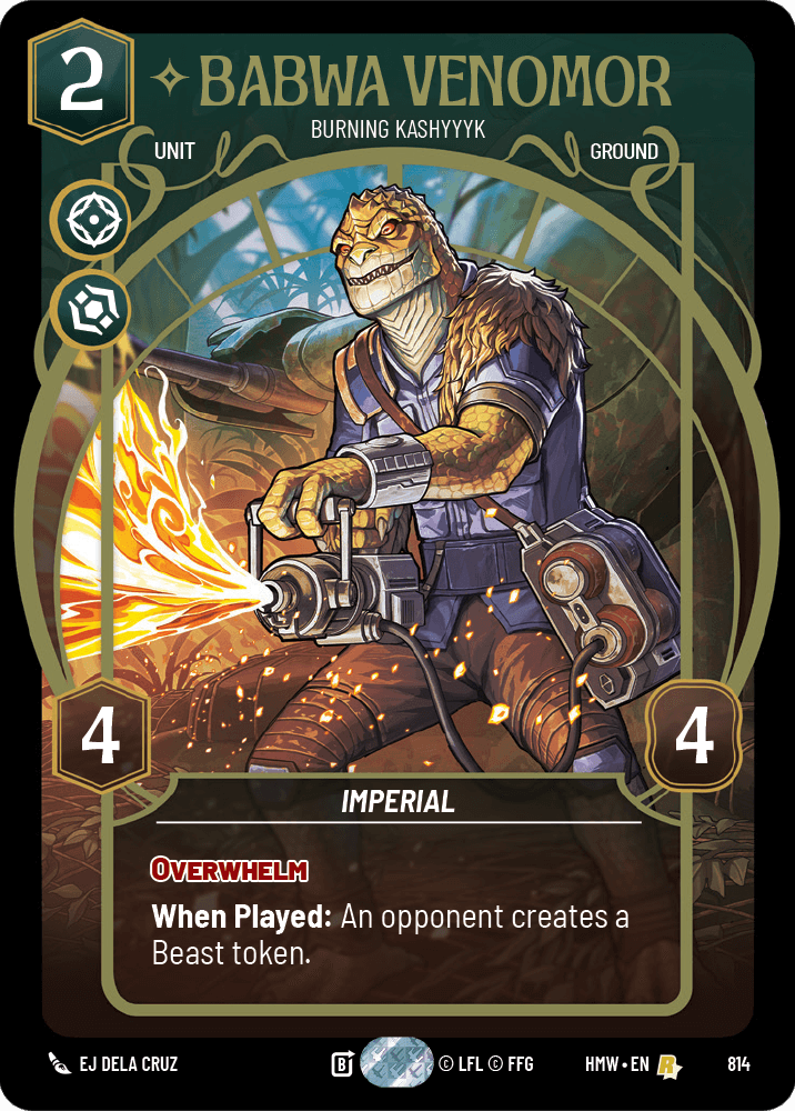 Babwa Venomor, Crame Kashyyyk - XHMW-814 - Prestige - recto Anglais