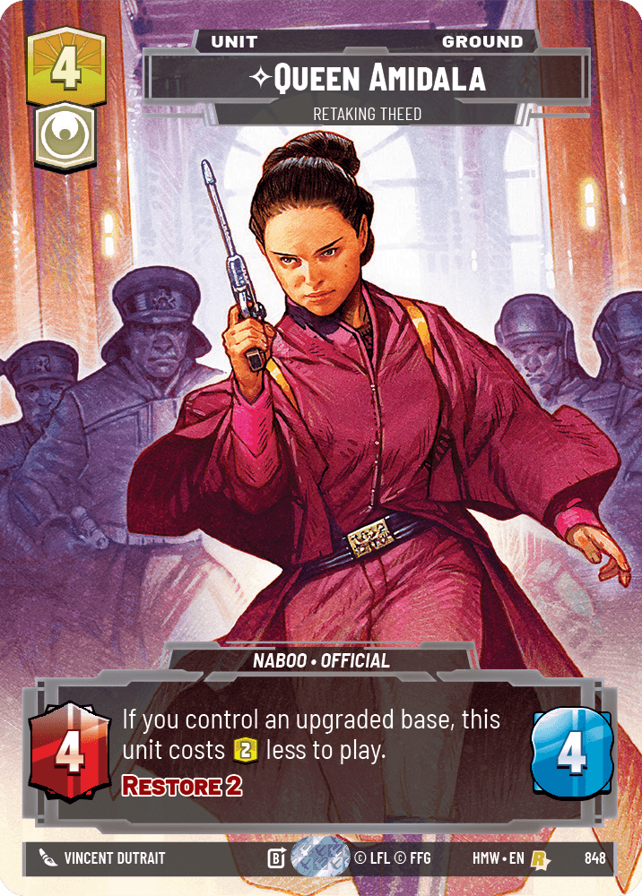 Reine Amidala, Reprend Theed - XHMW-848 - Prestige - recto Anglais