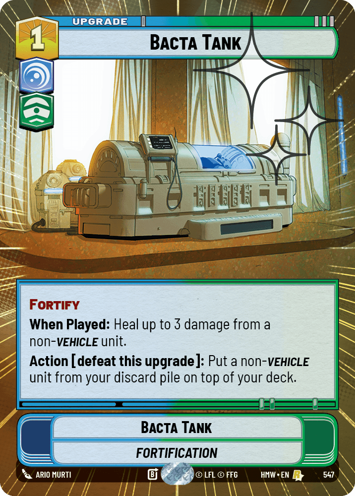 Cuve à Bacta - XHMW-547 - Hyperspace Foil - recto Anglais