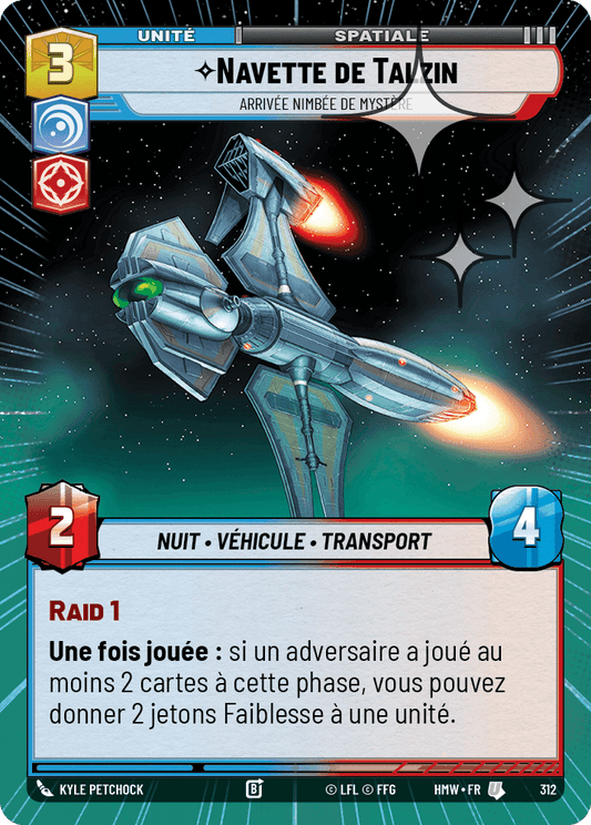 Navette de Talzin, Arrivée Nimbée De Mystère - XHMW-550 - Hyperspace Foil - recto Français
