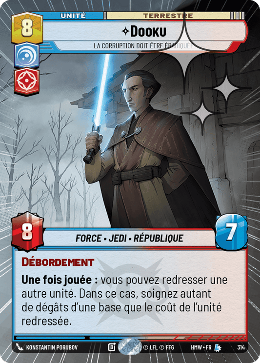 Dooku, La Corruption Doit Être Éradiquée - XHMW-552 - Hyperspace Foil - recto Français