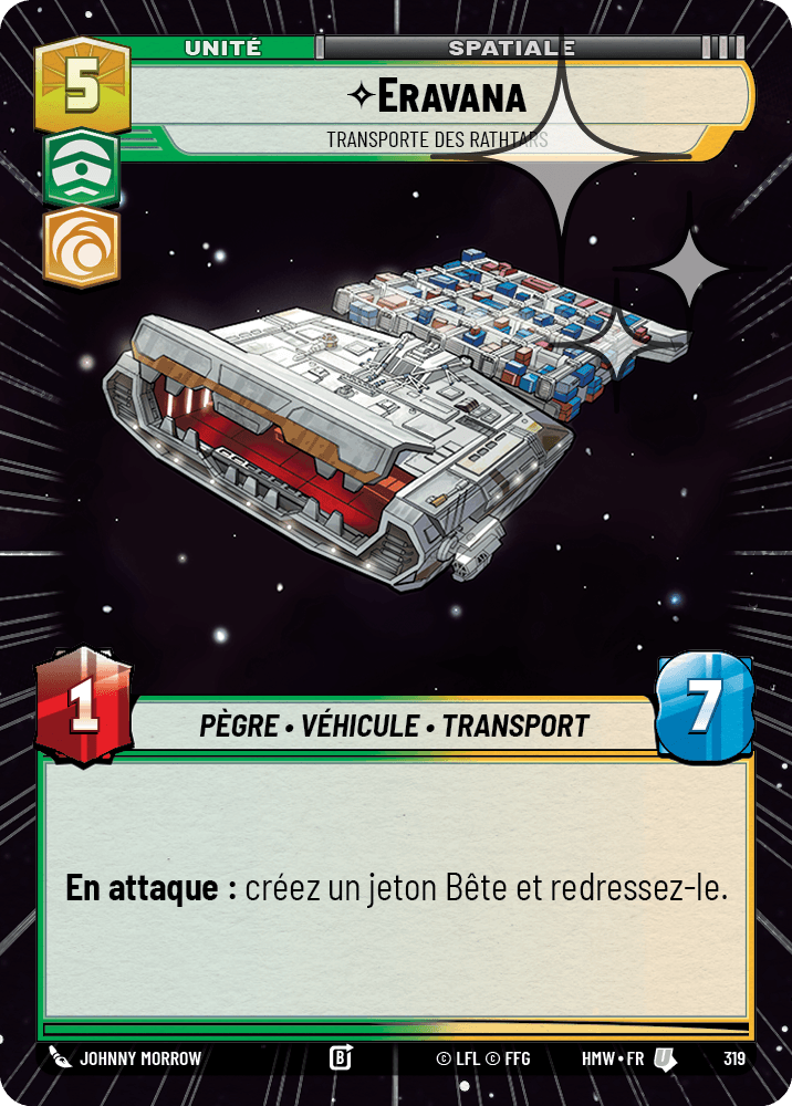 Eravana, Transporte Des Rathtars - XHMW-557 - Hyperspace Foil - recto Français
