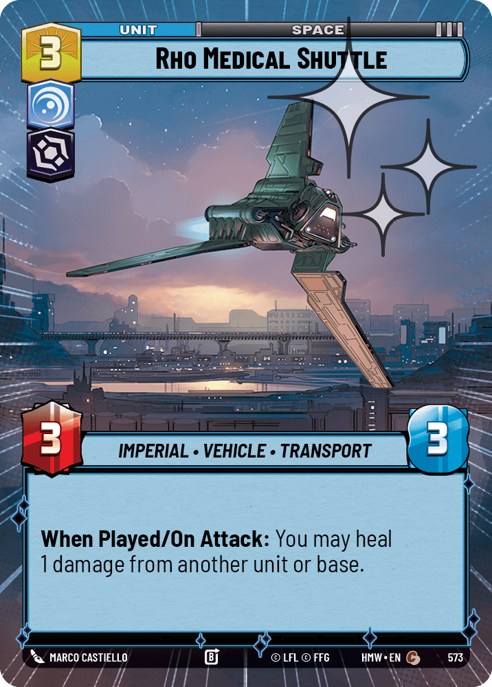 Navette Médicale Rho - XHMW-573 - Hyperspace Foil - recto Anglais