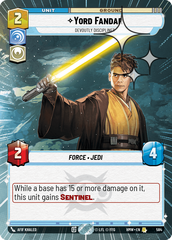 Yord Fandar, Ardemment Discipliné - XHMW-584 - Hyperspace Foil - recto Anglais