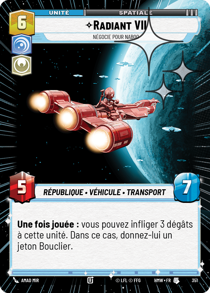 Radiant VII, Négocie Pour Naboo - XHMW-589 - Hyperspace Foil - recto Français