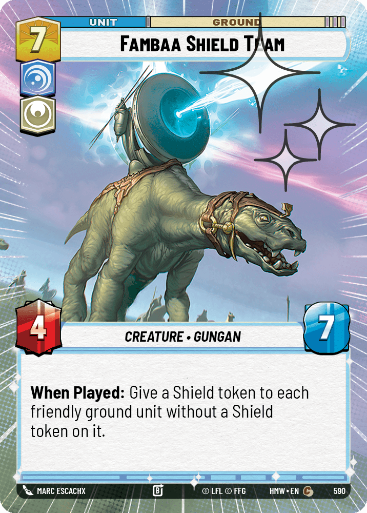 Fambaa Porteur de Bouclier - XHMW-590 - Hyperspace Foil - recto Anglais