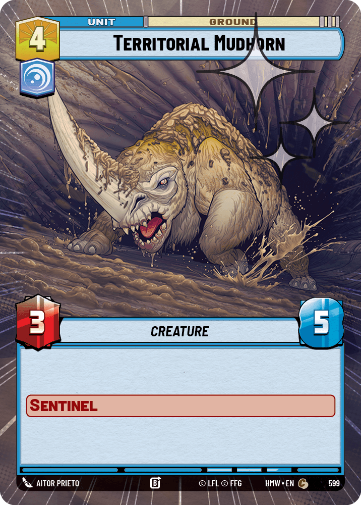 Mudhorn Territorial - XHMW-599 - Hyperspace Foil - recto Anglais