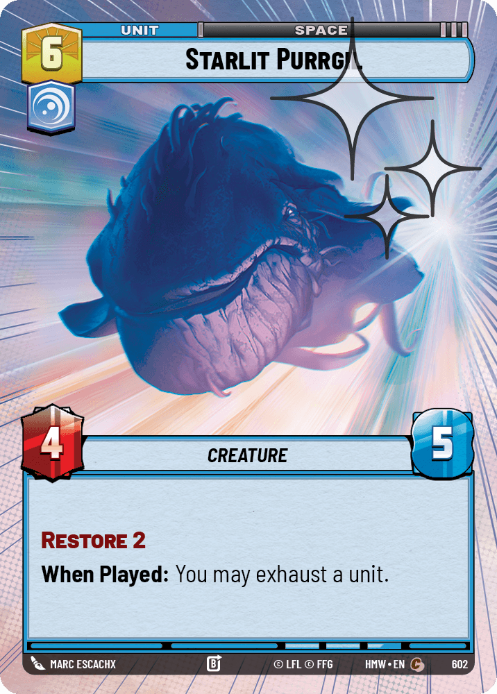 Purrgil Illuminé - XHMW-602 - Hyperspace Foil - recto Anglais