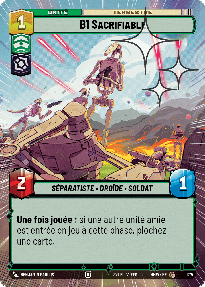 B1 Sacrifiable - XHMW-613 - Hyperspace Foil - recto Français