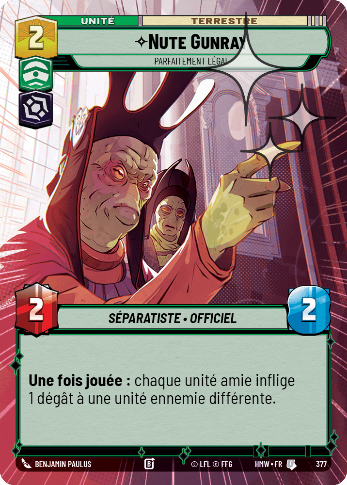 Nute Gunray, Parfaitement Légal - XHMW-615 - Hyperspace Foil - recto Français
