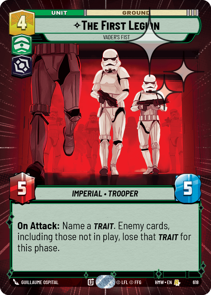 La Première Légion, Poing De Vador - XHMW-618 - Hyperspace Foil - recto Anglais