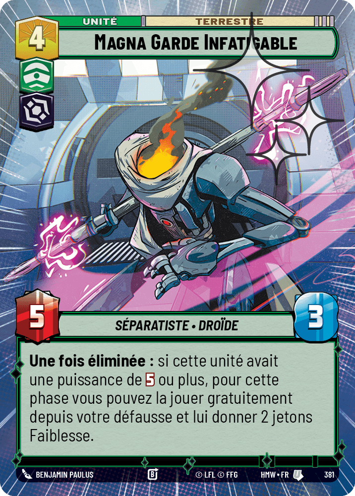 Magna Garde Infatigable - XHMW-619 - Hyperspace Foil - recto Français