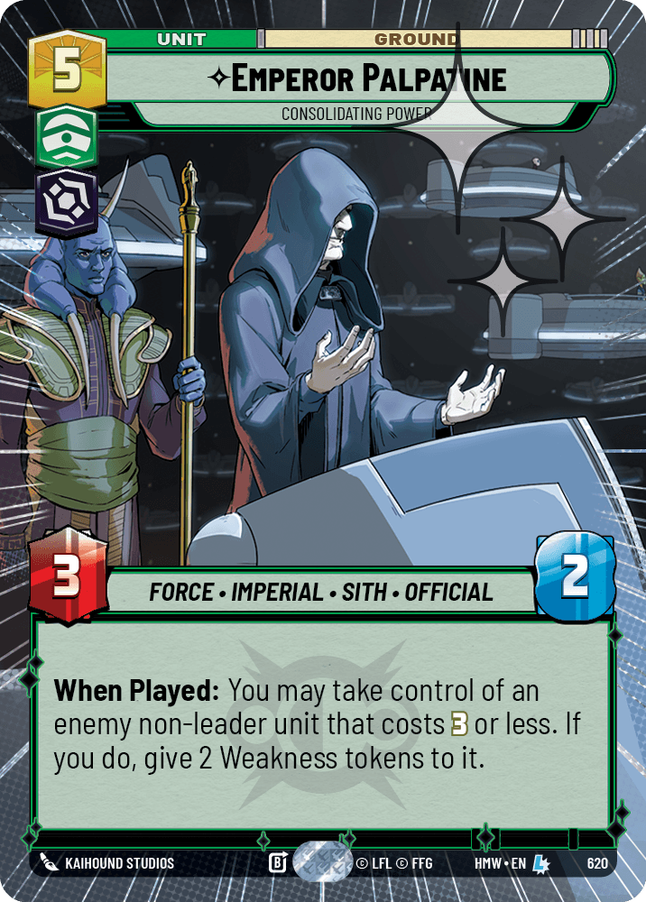 Empereur Palpatine, Consolide Son Pouvoir - XHMW-620 - Hyperspace Foil - recto Anglais