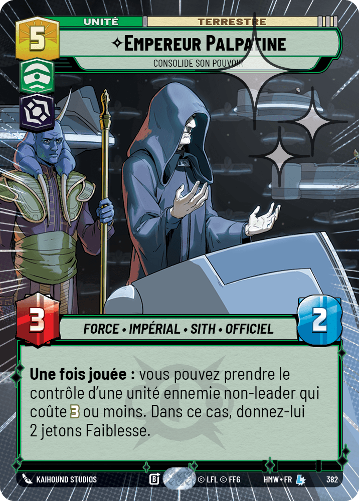 Empereur Palpatine, Consolide Son Pouvoir - XHMW-620 - Hyperspace Foil - recto Français