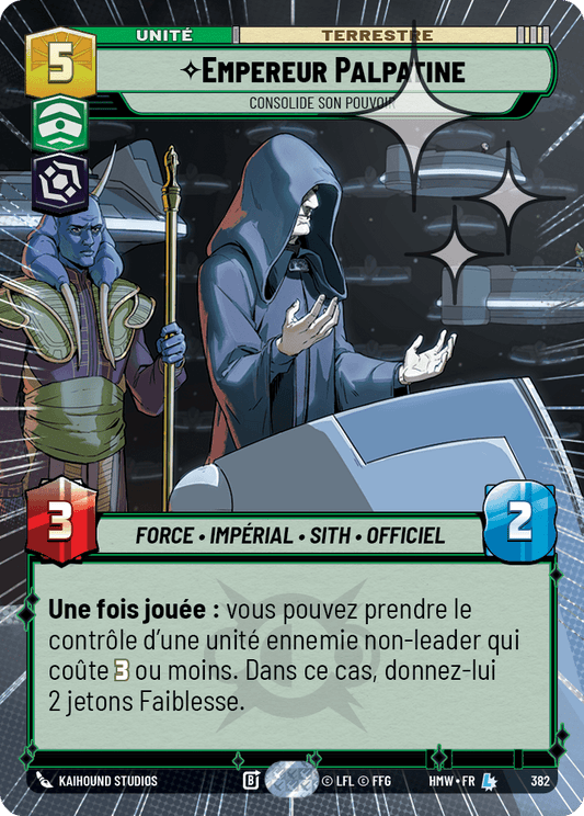 Empereur Palpatine, Consolide Son Pouvoir - XHMW-620 - Hyperspace Foil - recto Français