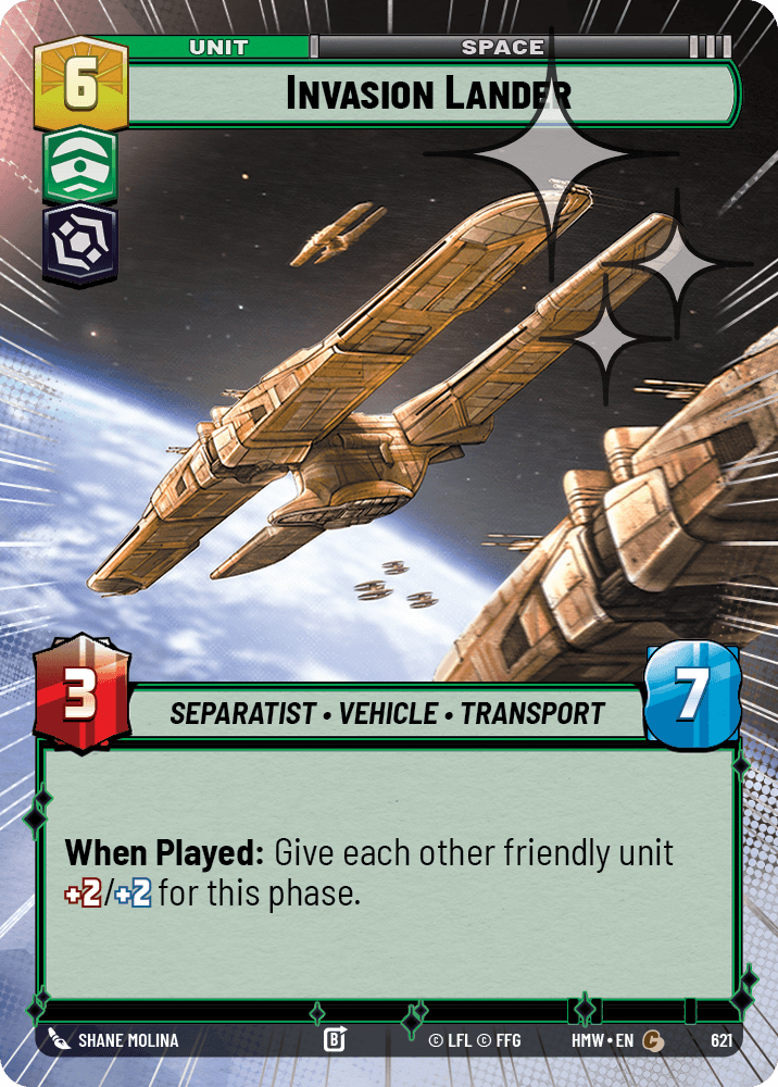 Barge d'Invasion - XHMW-621 - Hyperspace Foil - recto Anglais