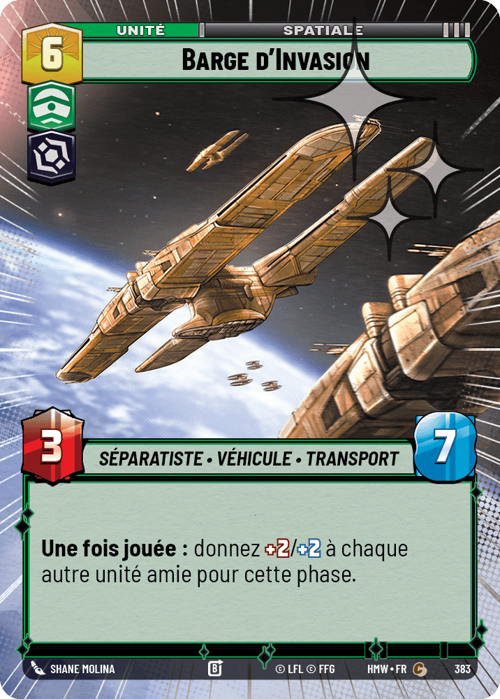 Barge d'Invasion - XHMW-621 - Hyperspace Foil - recto Français