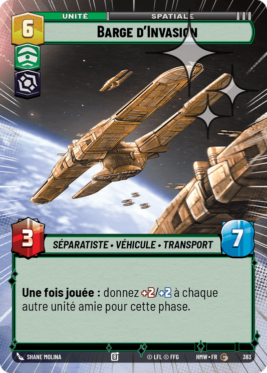 Barge d'Invasion - XHMW-621 - Hyperspace Foil - recto Français