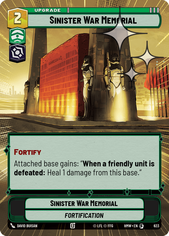 Monument aux Morts Lugubre - XHMW-623 - Hyperspace Foil - recto Anglais