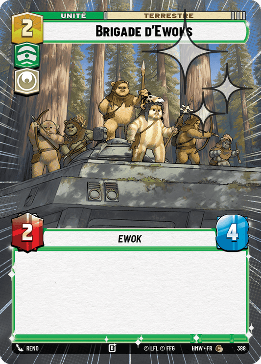 Brigade d'Ewoks - XHMW-626 - Hyperspace Foil - recto Français