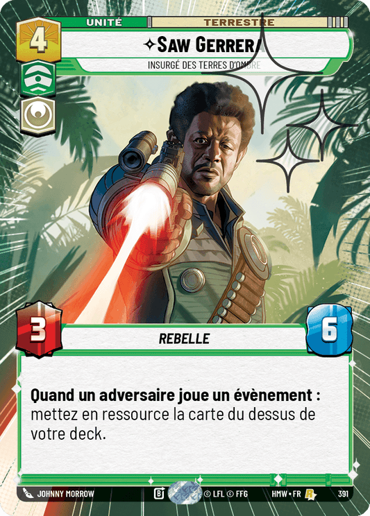Saw Gerrera, Insurgé Des Terres D'Ombre - XHMW-629 - Hyperspace Foil - recto Français