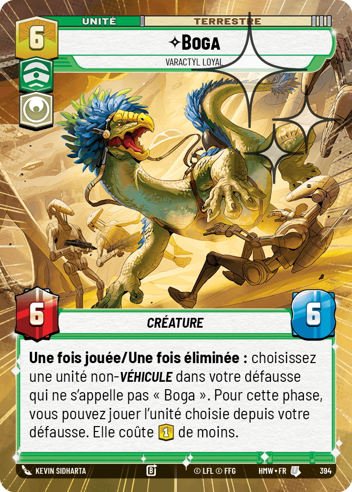 Boga, Varactyl Loyal - XHMW-632 - Hyperspace Foil - recto Français