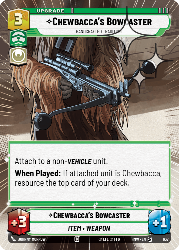 Arbalète de Chewbacca, Tradition Artisanale - XHMW-637 - Hyperspace Foil - recto Anglais