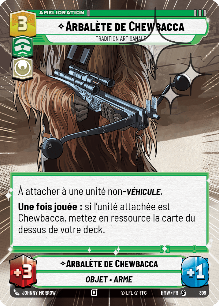 Arbalète de Chewbacca, Tradition Artisanale - XHMW-637 - Hyperspace Foil - recto Français