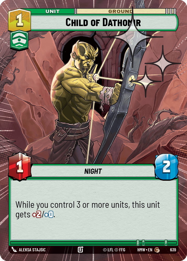 Enfant de Dathomir - XHMW-639 - Hyperspace Foil - recto Anglais