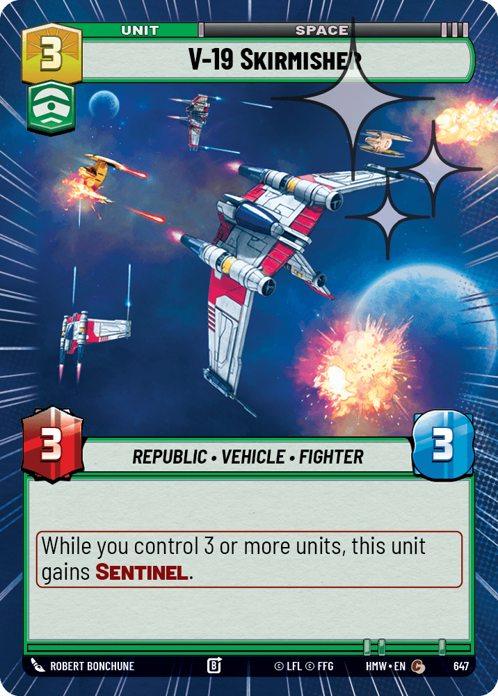 Tirailleur V-19 - XHMW-647 - Hyperspace Foil - recto Anglais