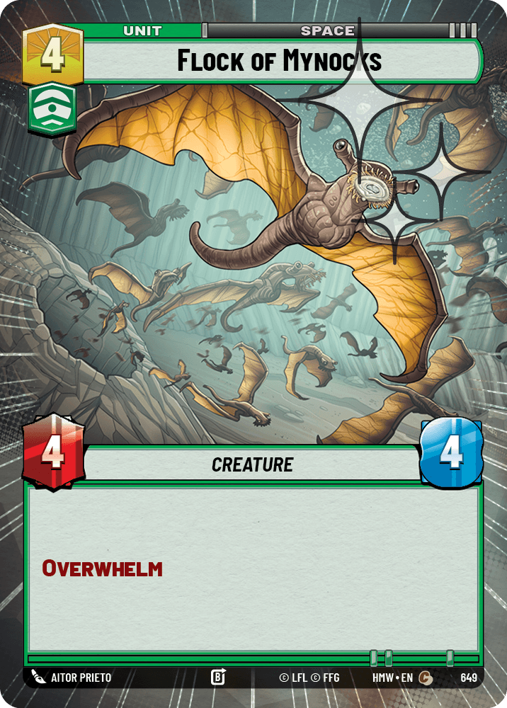 Nuée de Mynocks - XHMW-649 - Hyperspace Foil - recto Anglais