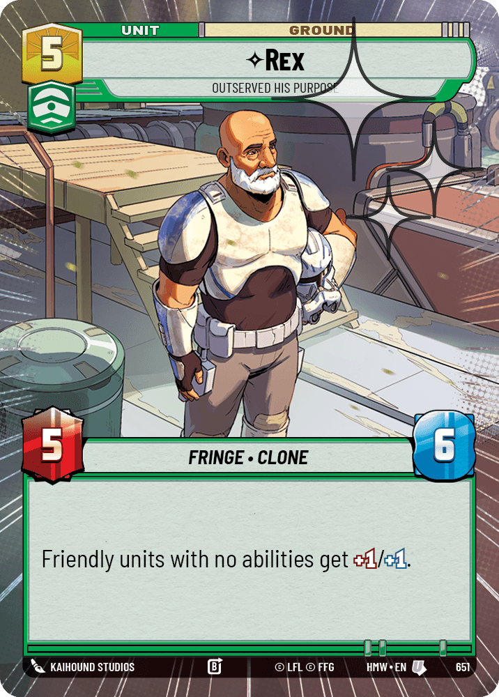 Rex, A Fait Son Temps - XHMW-651 - Hyperspace Foil - recto Anglais