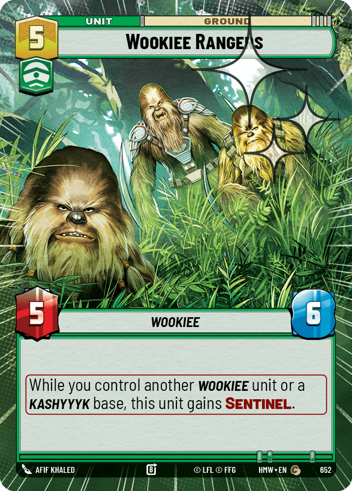 Gardes Forestiers Wookies - XHMW-652 - Hyperspace Foil - recto Anglais