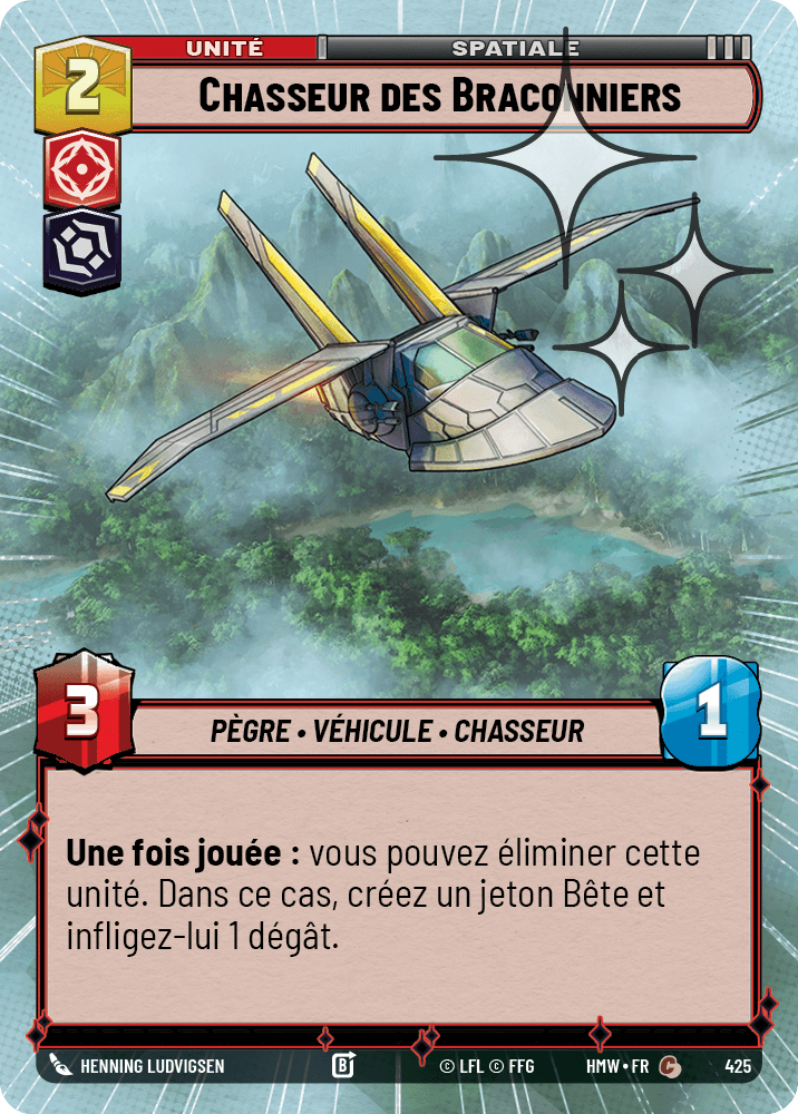 Chasseur des Braconniers - XHMW-663 - Hyperspace Foil - recto Français